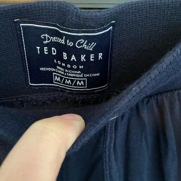 NWOT Ted Baker London Navy Blue Lounge Joggers, Tapered Leg, Size M - Picture 4 of 7
